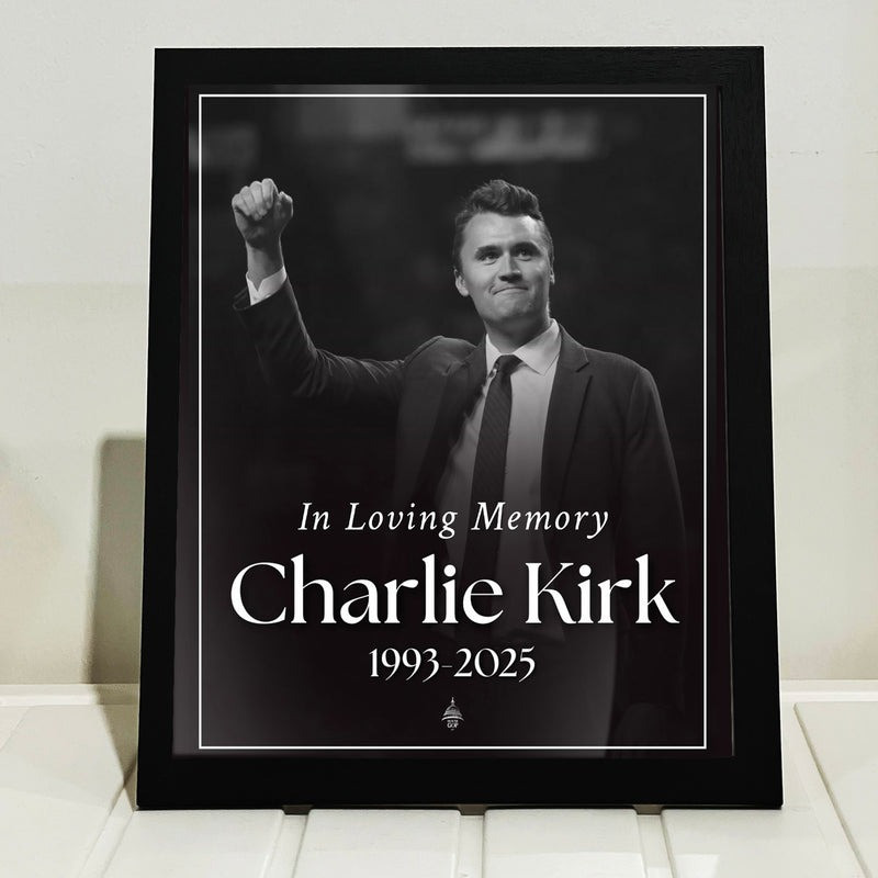 Charlie Kirk In Loving Memory Picture Frame Rest In Peace Charlie Kirk Tribute Gifts