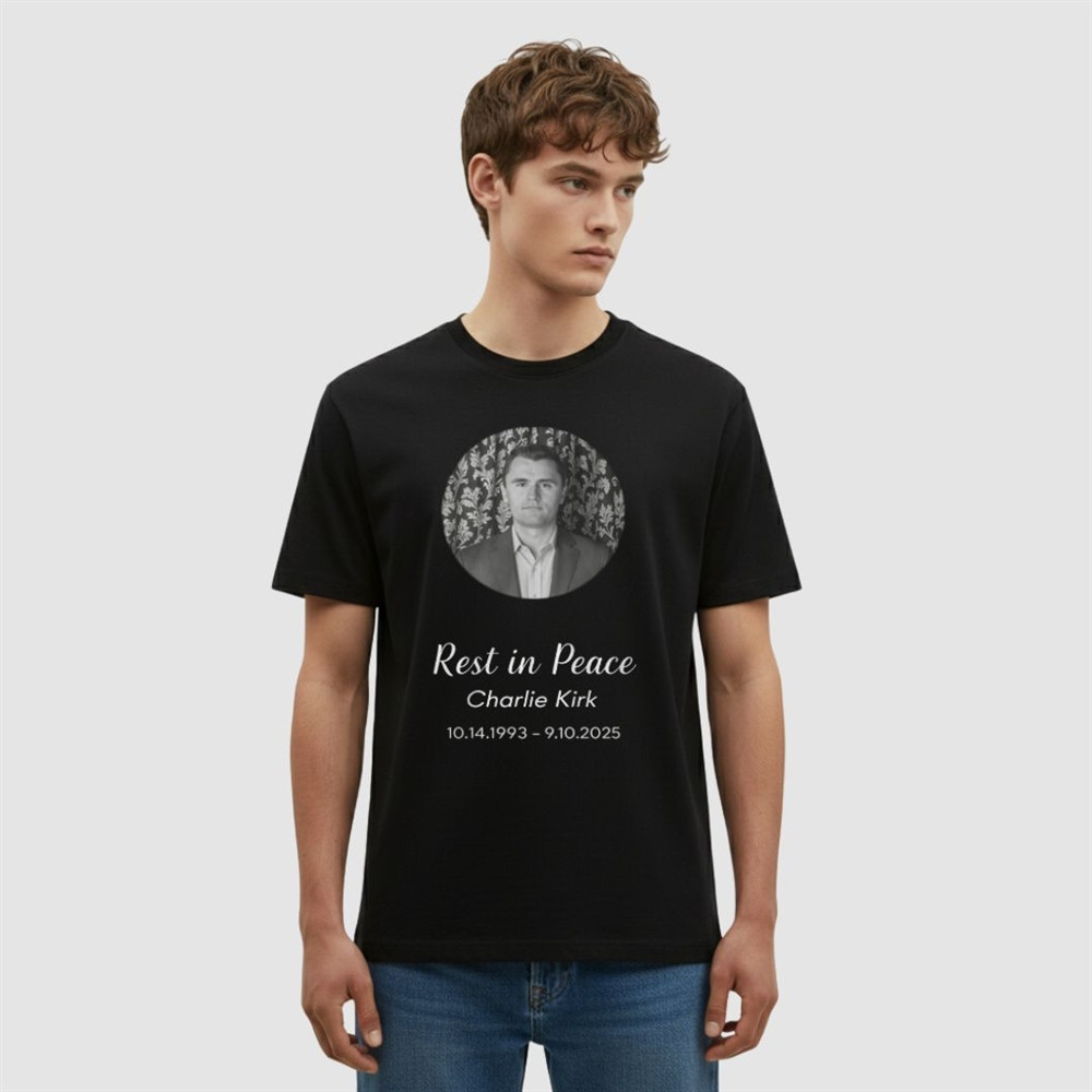 Charlie Kirk In Memory T-Shirt Rest In Peace Charlie Kirk 1993 2025 Tribute Clothing