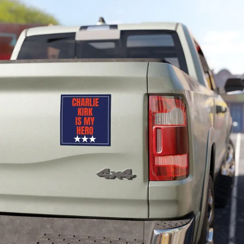 Charlie Kirk Is My Hero Car Magnet