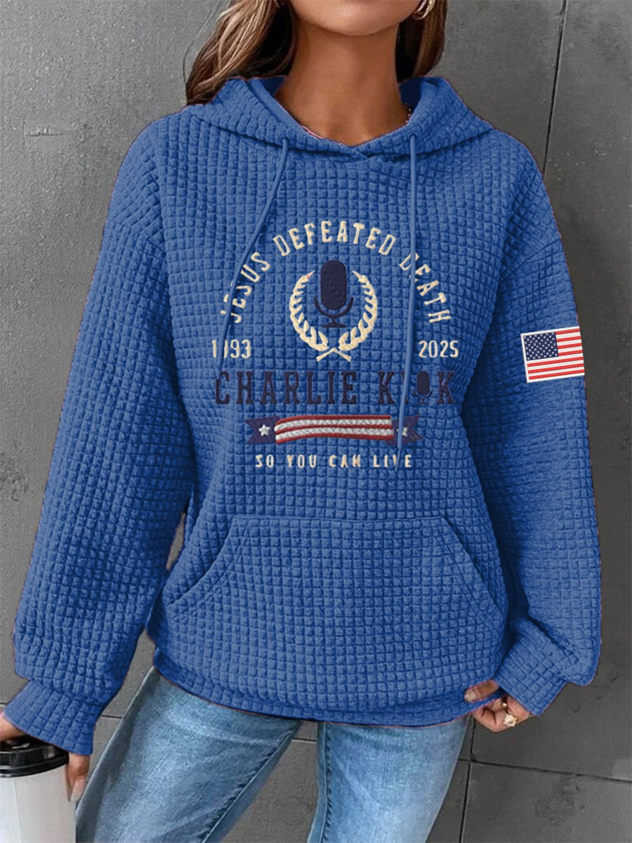 Charlie Kirk Jesus Defeated Death Merch Hoodie So You Can Live Charlie Kirk 47 Tribute Hoodie