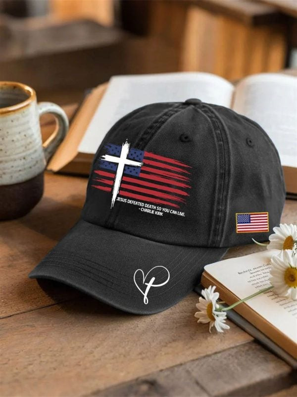 Charlie Kirk Jesus Defeated Death So You Can Live Hat Turning Point 47 Hat