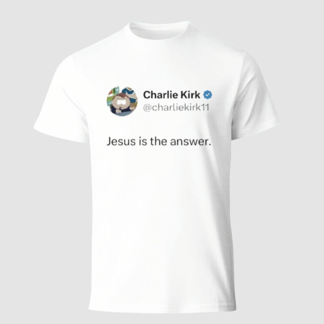 Charlie Kirk Jesus Is The Answer T-Shirt Commemorative Faith And Freedom Apparel
