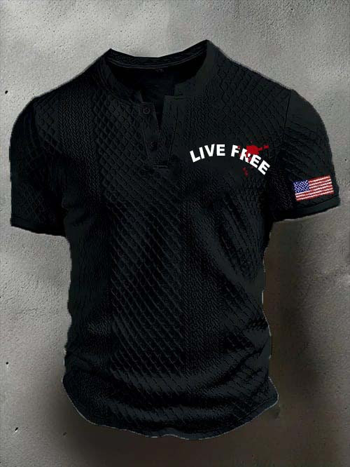 Charlie Kirk Live Free T-Shirt Bloodstain USA Flag Freedom Shirt Gifts For Supporters