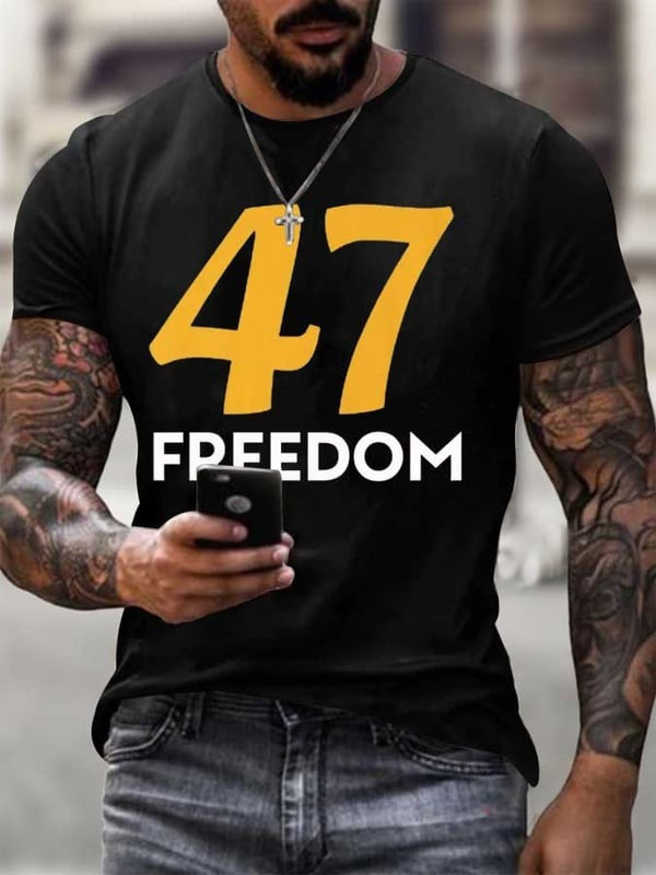 Charlie Kirk MAGA 47 Freedom Shirt Make America Great Again Trump Supporters Clothing Gifts