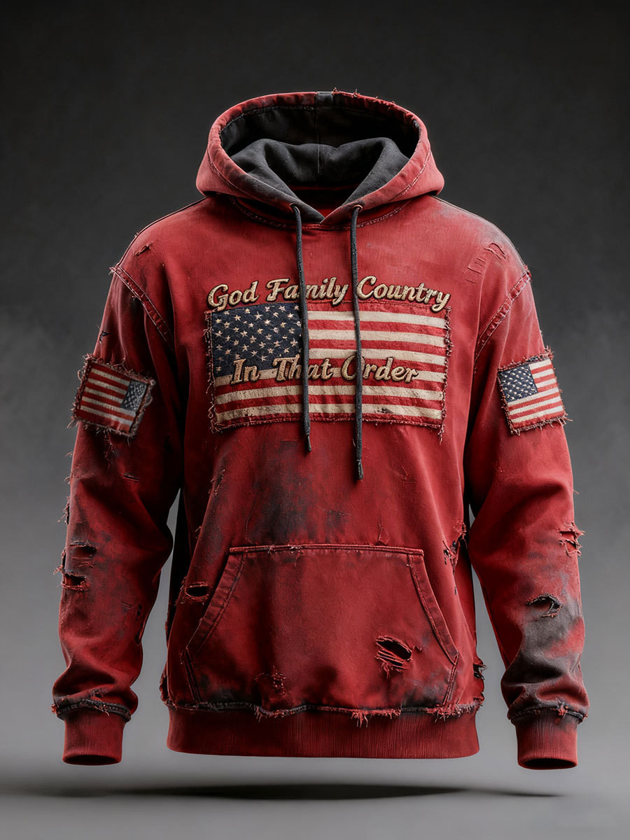 Charlie Kirk MAGA Hoodie God Family Country In That Order Proud Charlie Kirk 47 Clothing