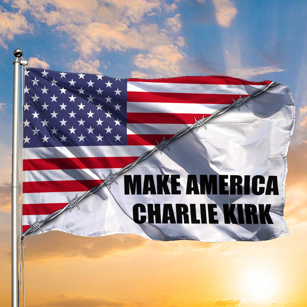 Charlie Kirk MAGA Merch Flag Make America Great Again 47 USA Tribute Charlie Kirk Merch