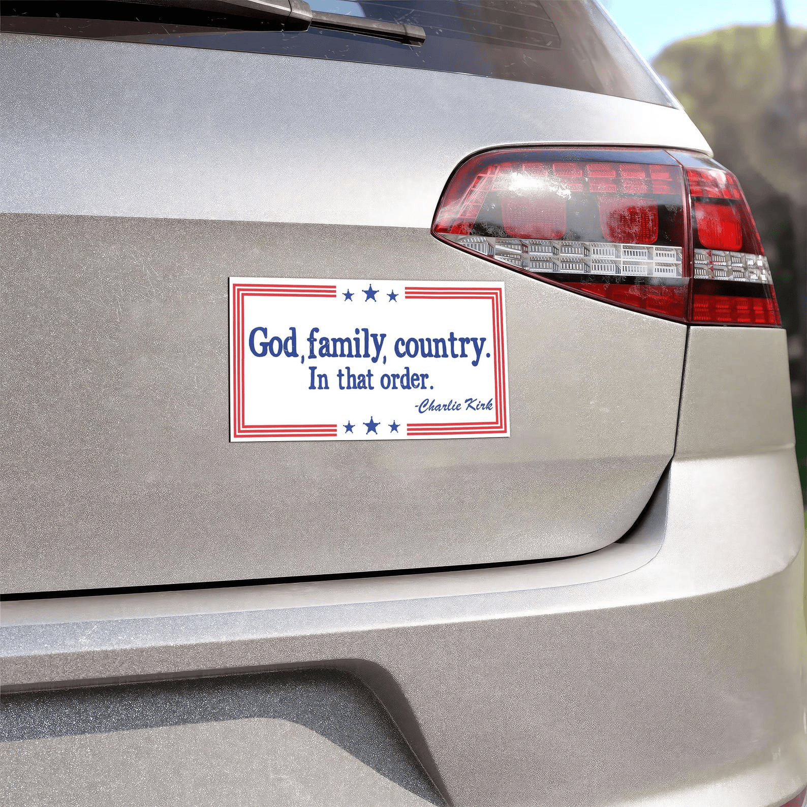 Charlie Kirk Magnet God Family Country In That Order Freedom Charlie Kirk Vehicle Magnet Patriotic Faith