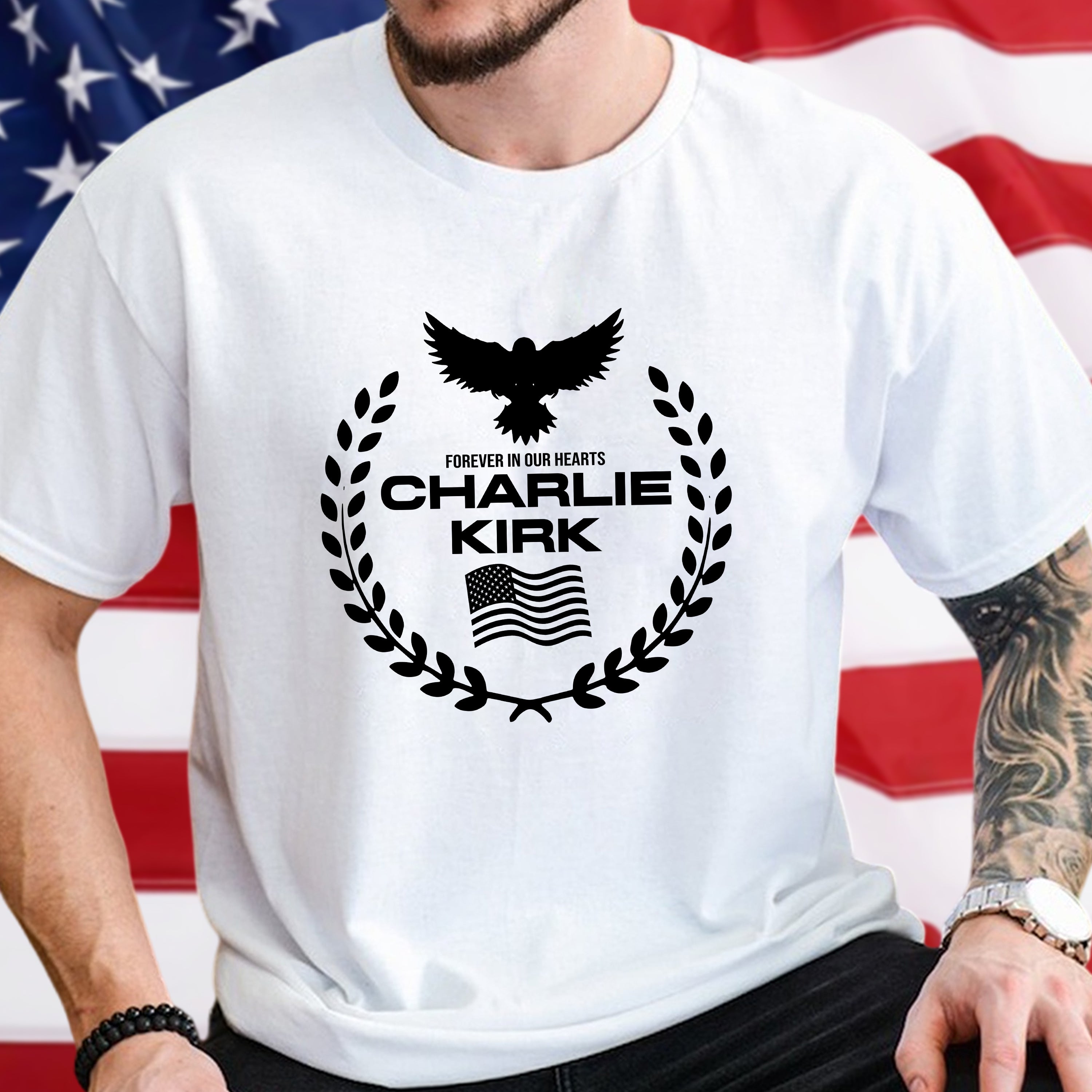 Charlie Kirk Memorial Bright Shirt Gift for American Conservatives