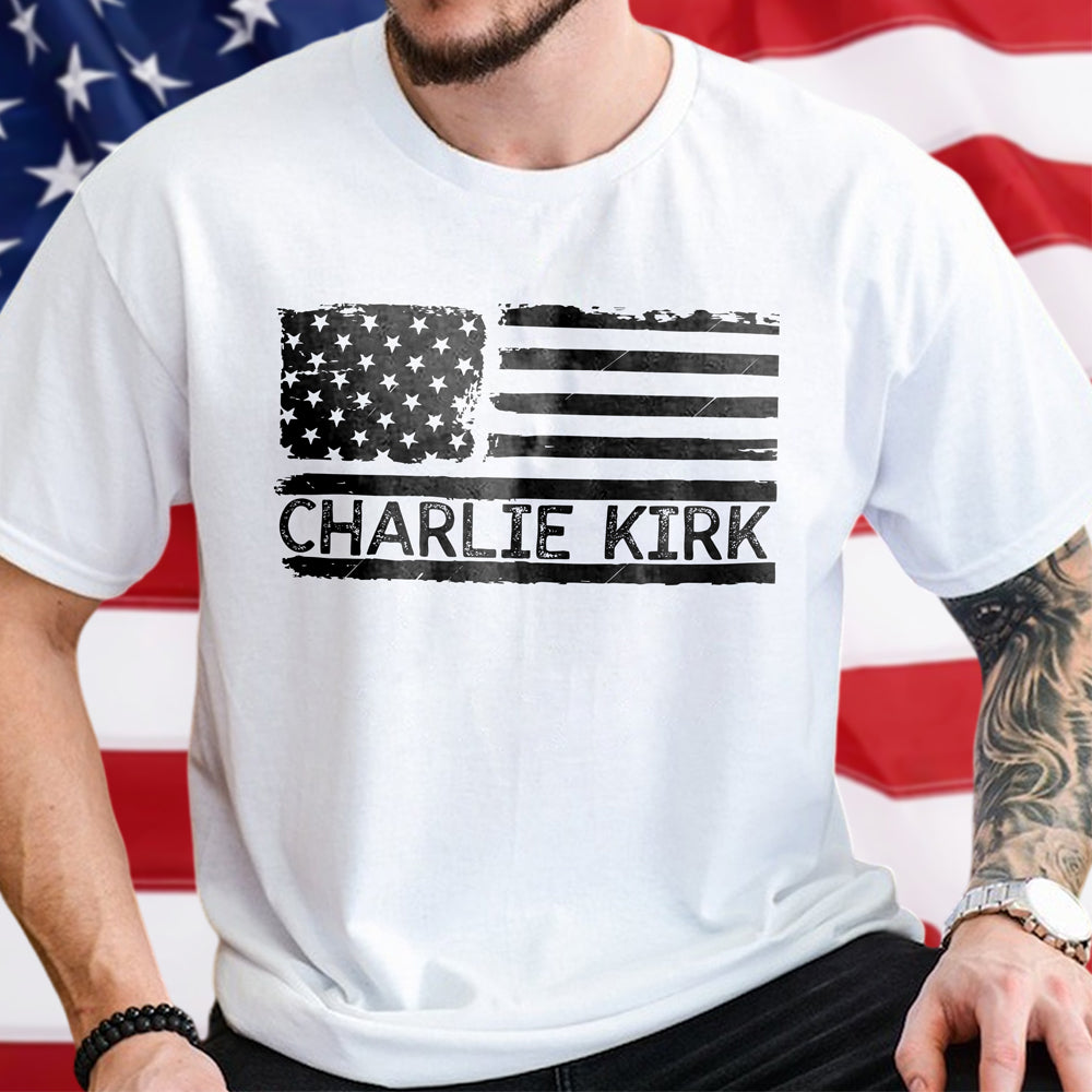 Charlie Kirk Memorial Bright Shirt Gift for American Conservatives