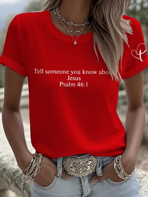 Charlie Kirk Memorial Psalm 46 1 T-Shirt Kirk Tell Someone You Know About Jesus Gifts