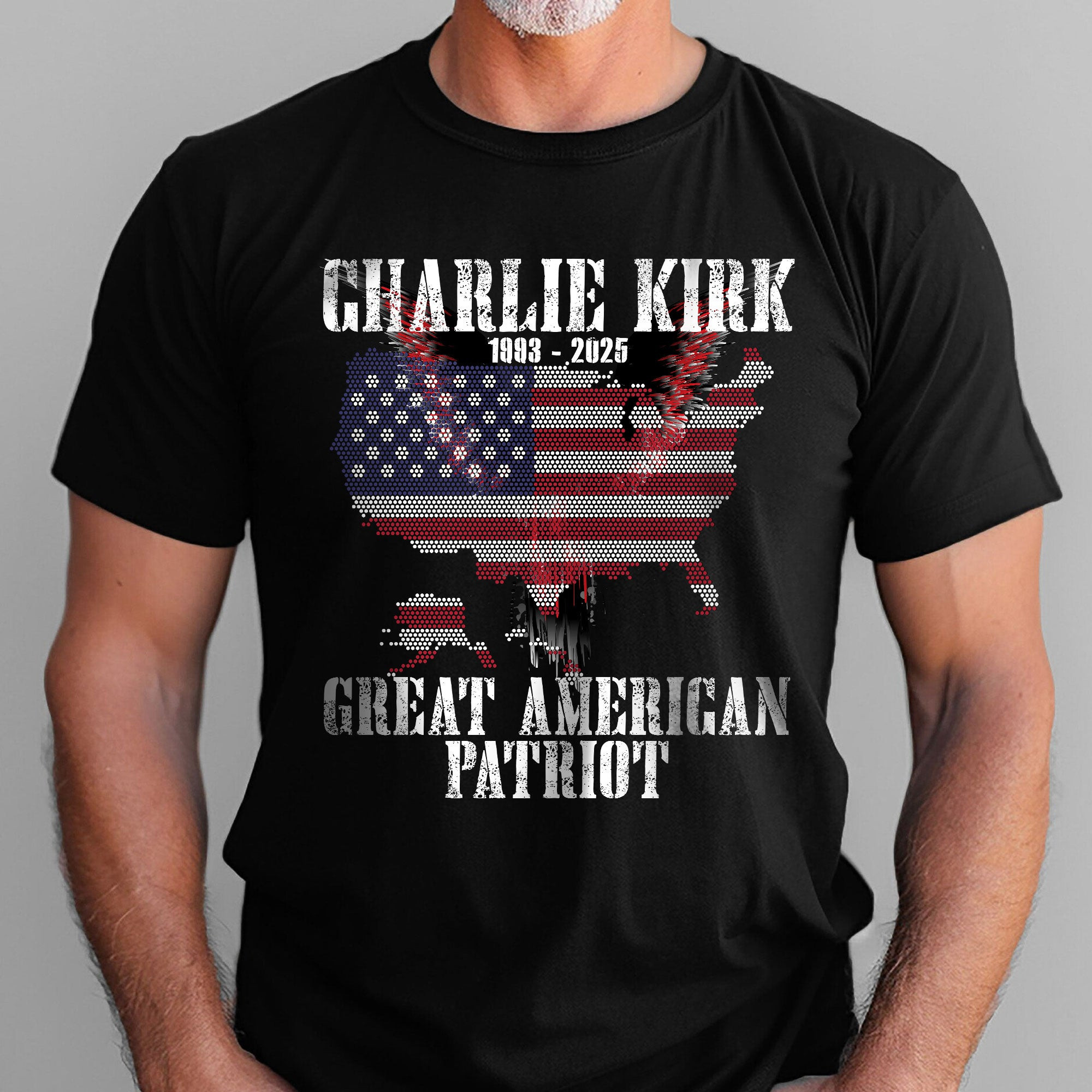 Charlie Kirk Memorial T-Shirt Great American Patriot Tribute Charlie Kirk Apparel