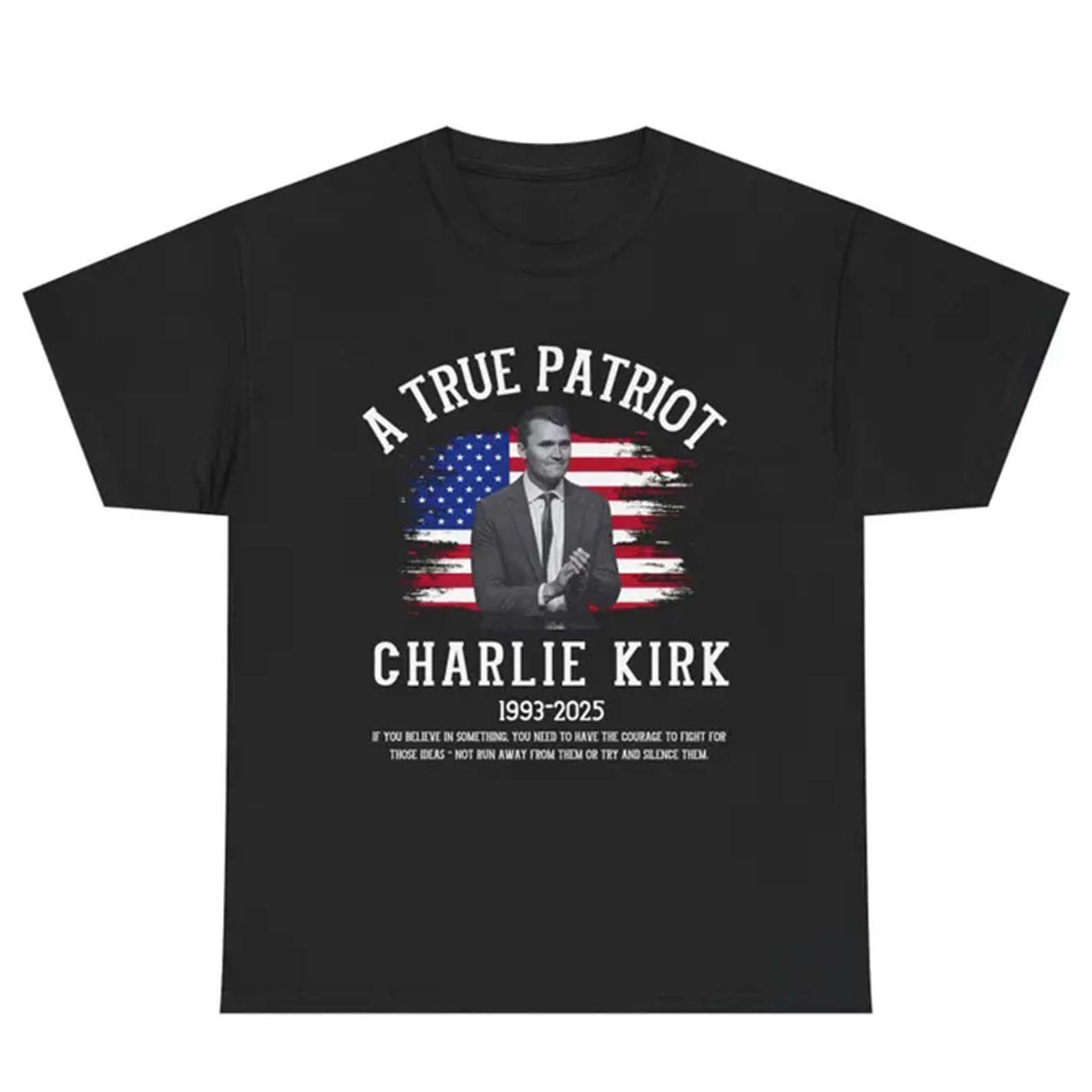 Charlie Kirk Merch A True Patriot Charlie Kirk Memorial Shirt Justice For Charlie Kirk Apparel