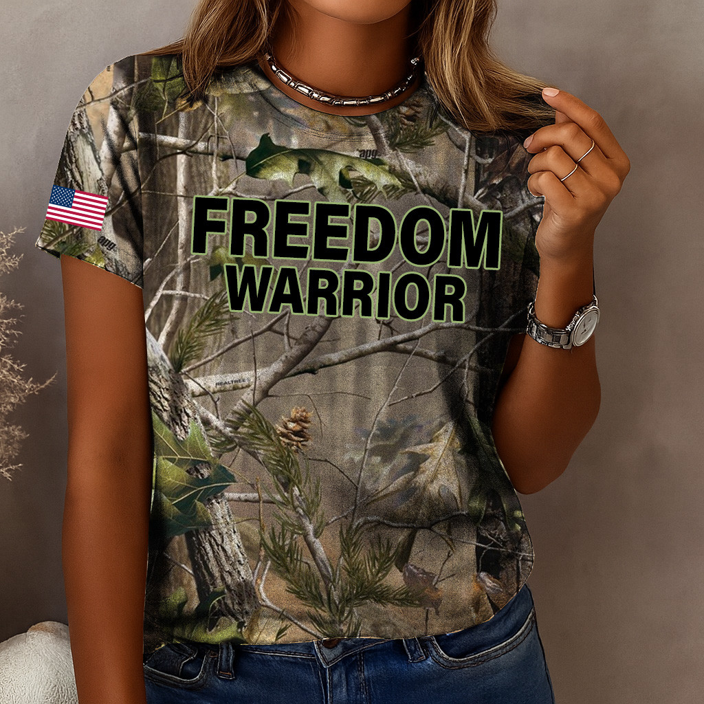 Charlie Kirk Merch Camo Freedom T-Shirt Freedom Warrior Shirt Charlie Kirk Store Online