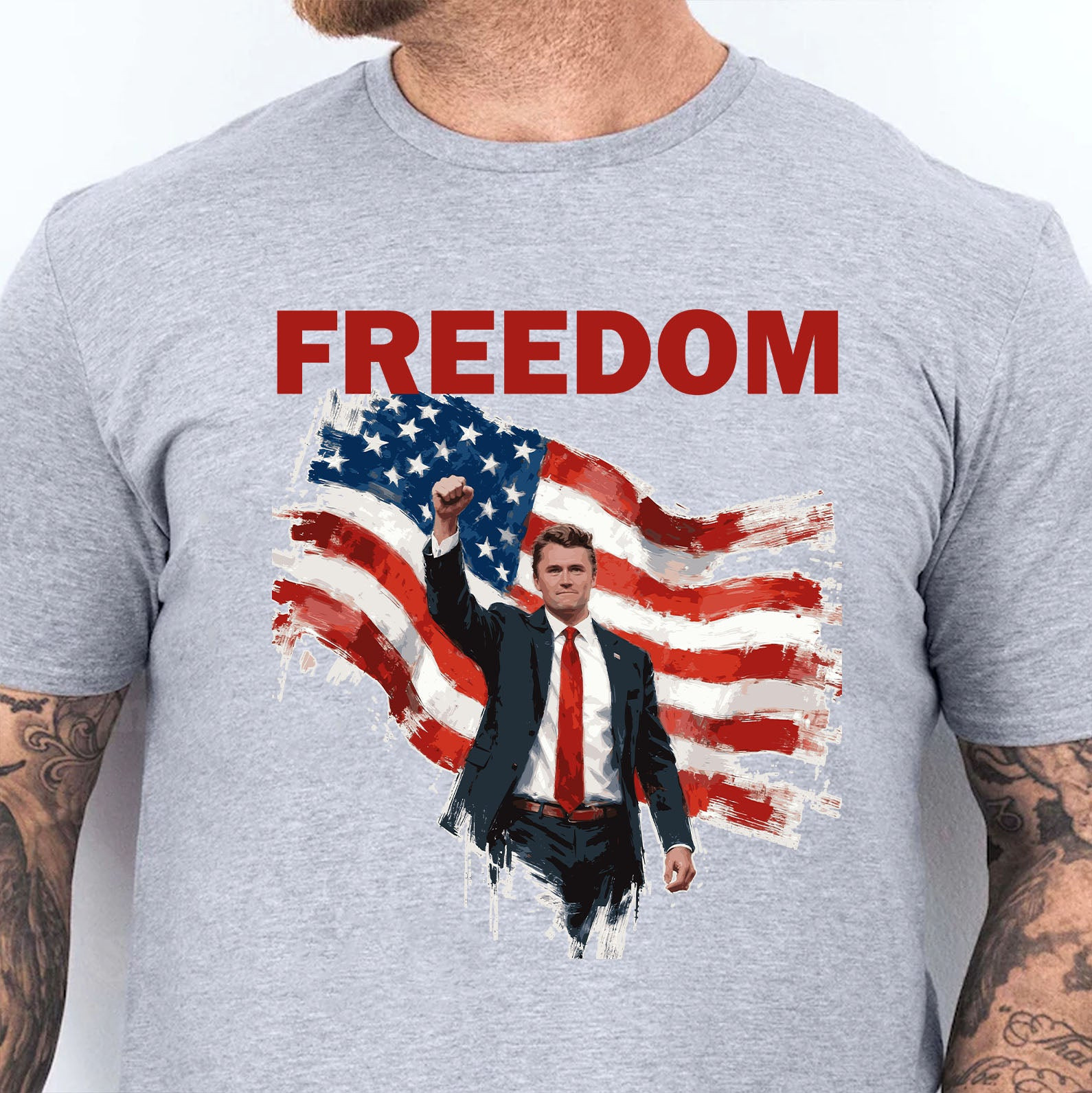 Charlie Kirk Merch Charlie Kirk Freedom Shirt Memorial T-Shirt Freedom Merch Patriotic Gifts