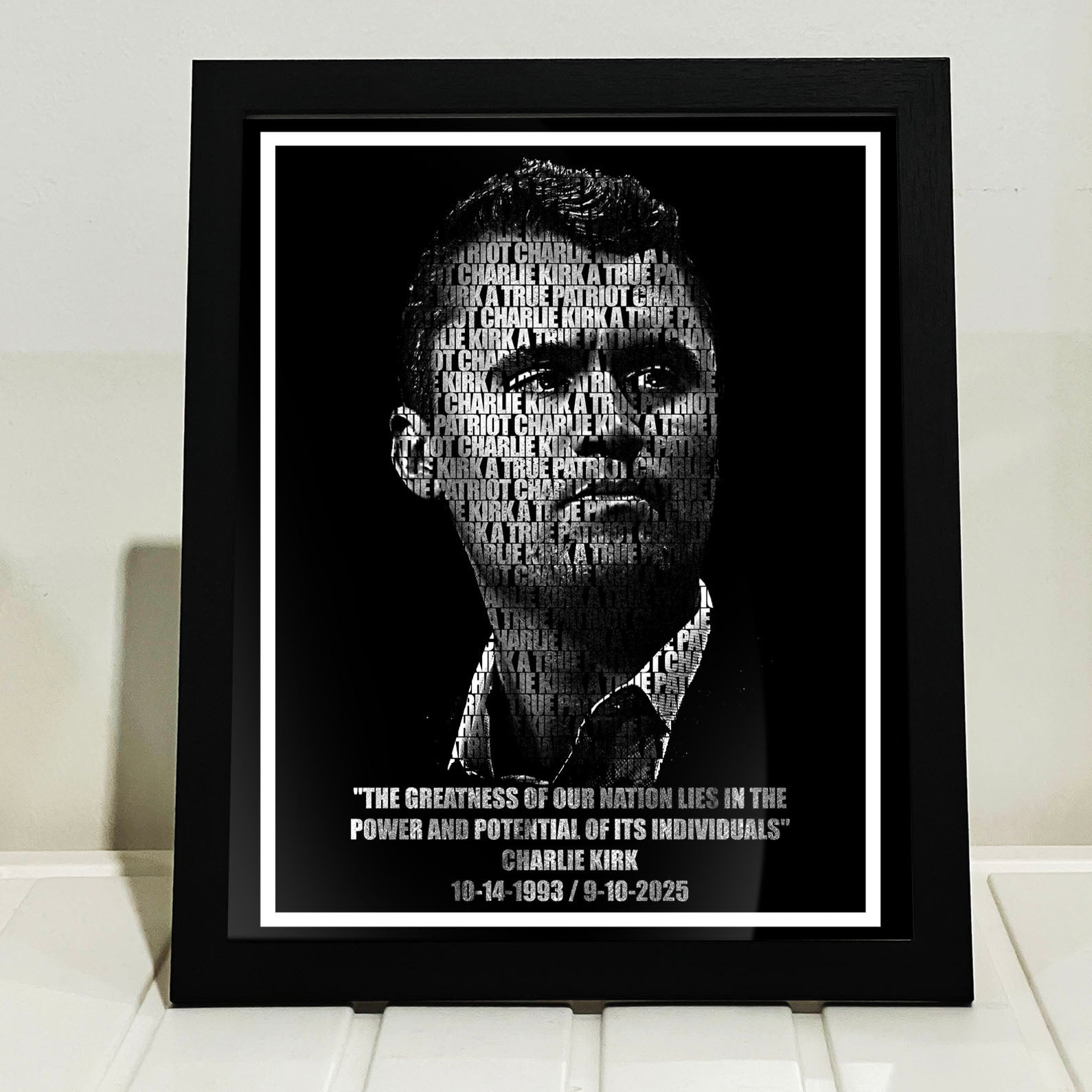 Charlie Kirk Merch Charlie Kirk Memorial Picture Poster Make America Great Again Merch