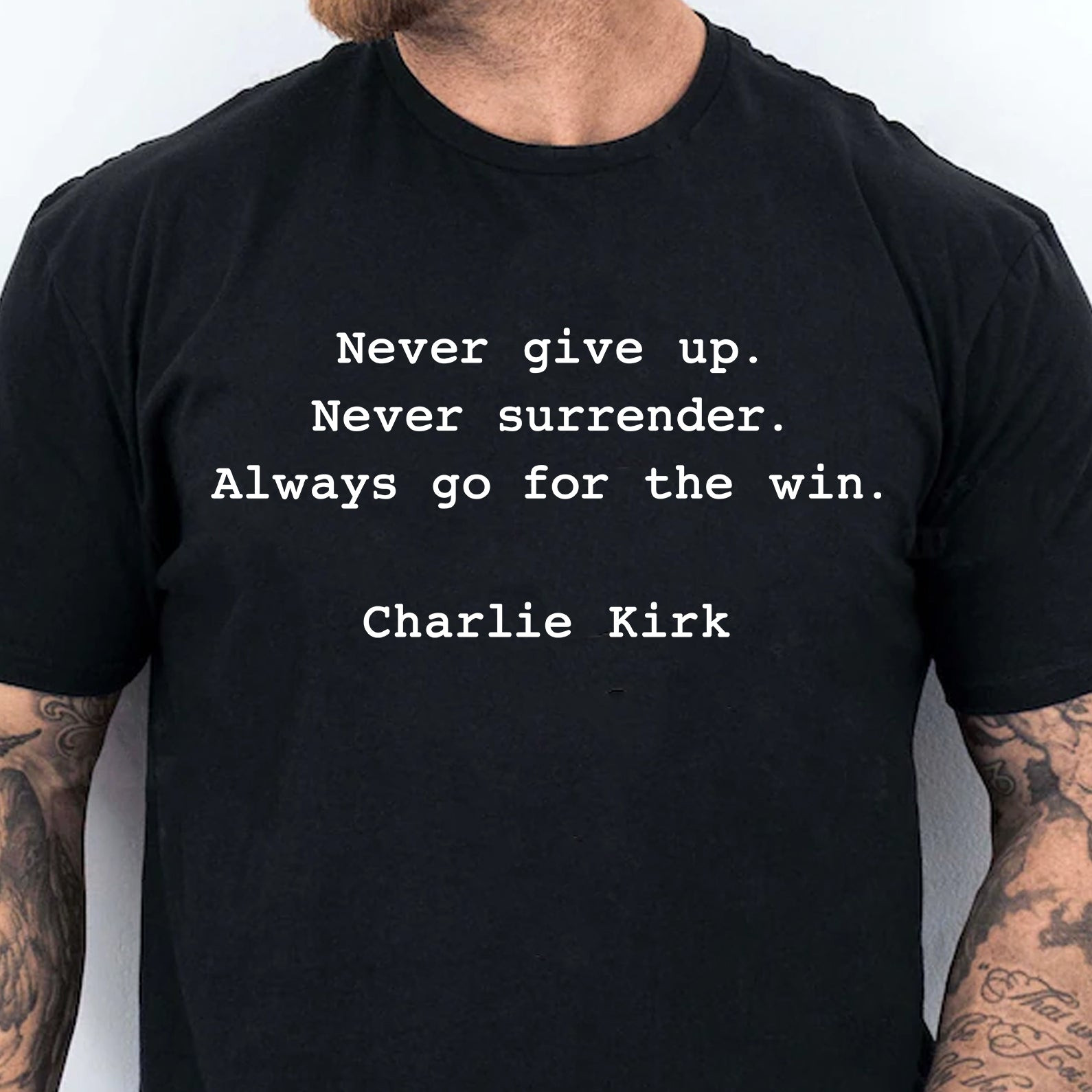Charlie Kirk Merch Charlie Kirk Memorial Shirt Never Surrender T-Shirt Patriotic Gifts