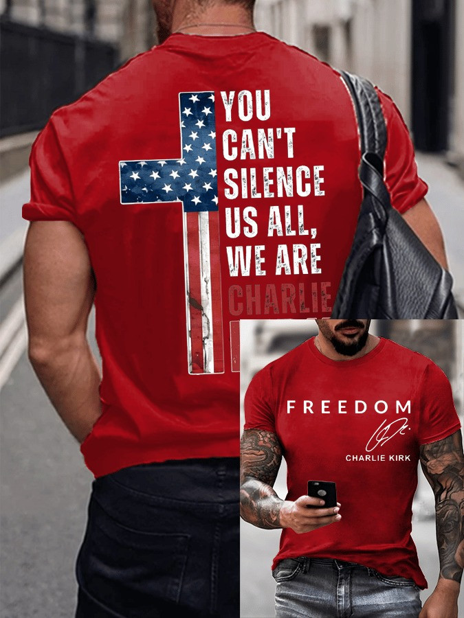 Charlie Kirk Merch Freedom Charlie Kirk Shirt You Can't Silence Us All We Are Charlie T-Shirt