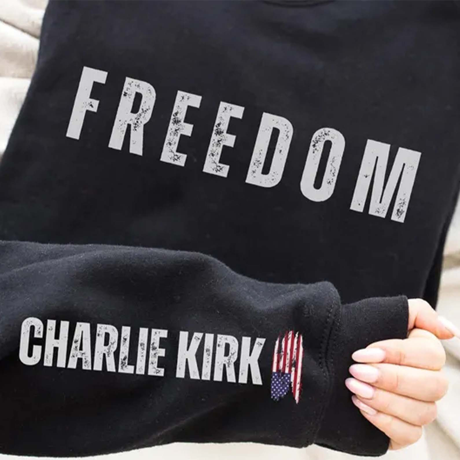 Charlie Kirk Merch Freedom Charlie Kirk Sweatshirt Freedom Merch Gifts For Girlfriend