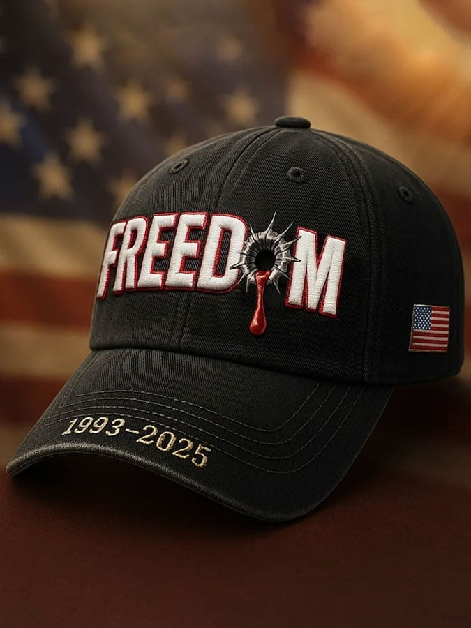 Charlie Kirk Merch Freedom Hat Embroidered Turning Point USA Merch Charlie Kirk Supporters Gift