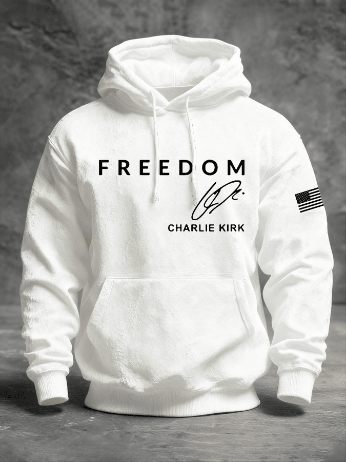 Charlie Kirk Merch Freedom Hoodie Charlie Kirk TPUSA Merch Gifts For Patriots Memorial Tribute Gift