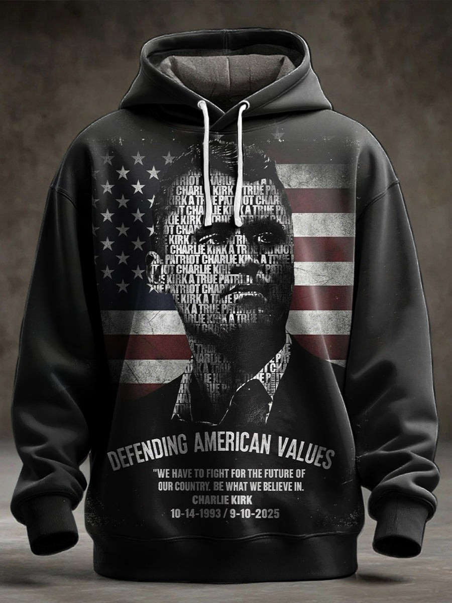 Charlie Kirk Merch Freedom Hoodie Defending American Values Charlie Kirk Hoodie Gifts