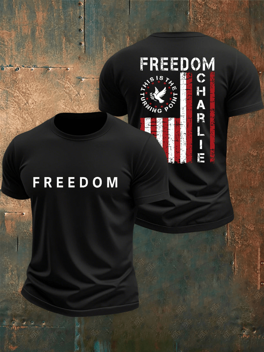 Charlie Kirk Merch Freedom Is Not Free R.I.P Charlie Kirk Short Sleeve T-shirt