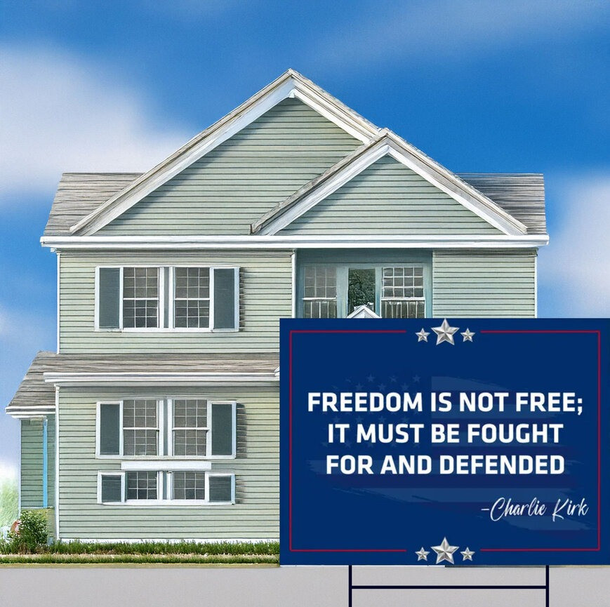 Charlie Kirk Merch Freedom Is Not Free Yard Sign Outdoor Decor For Patriots