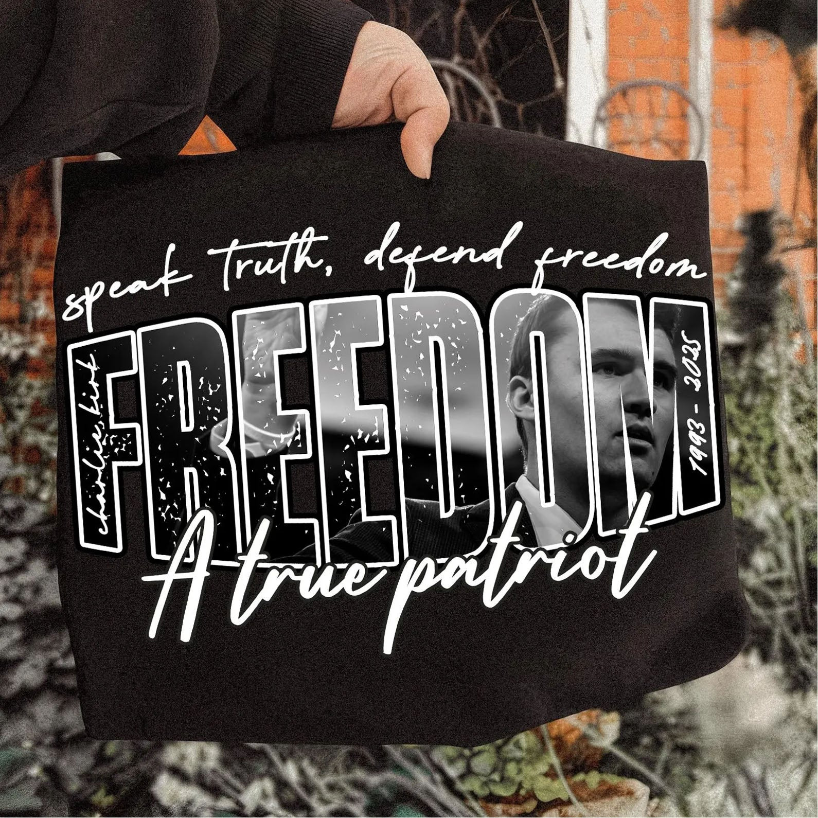 Charlie Kirk Merch Freedom Shirt Justice For Charlie Kirk T-Shirt Patriotic Gifts For Him