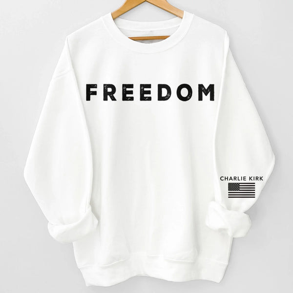 Charlie Kirk Merch Freedom Sweatshirt RIP Charlie Kirk Sweatshirt Memorial Gifts