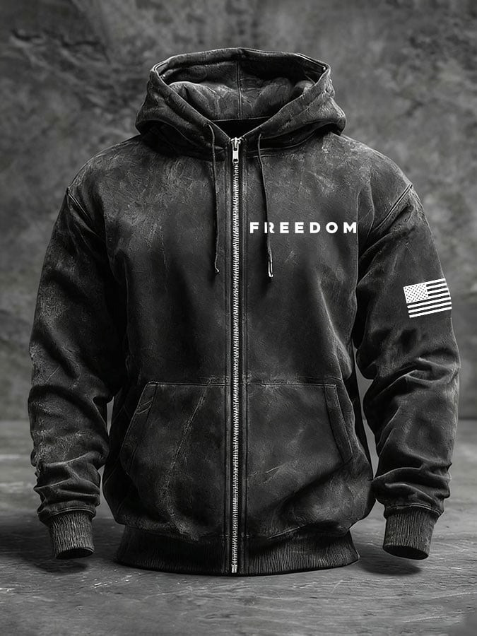Charlie Kirk Merch Freedom Zip Hoodie Charlie Kirk Hoodie Turning Point USA Clothing Dad Gifts