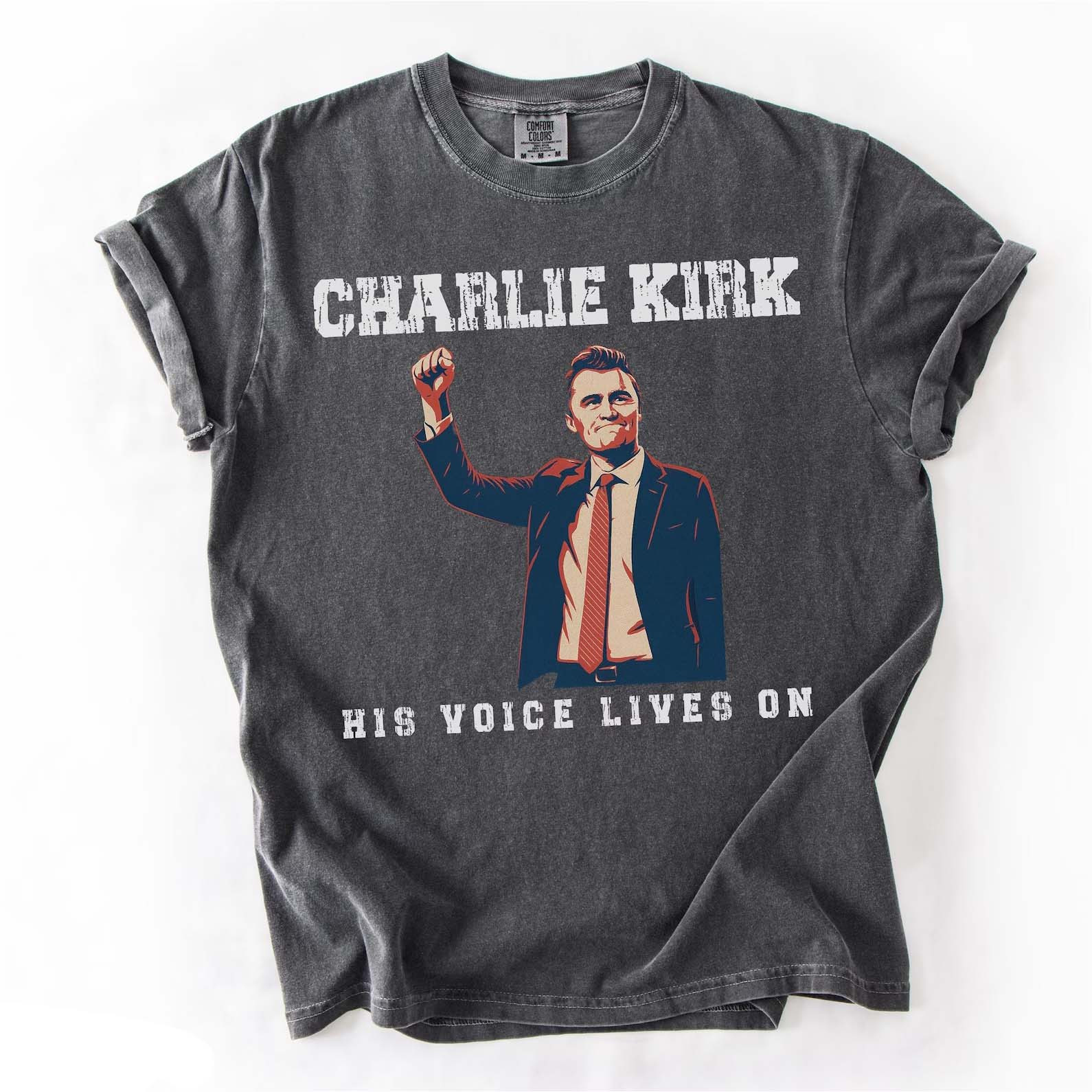 Charlie Kirk Merch His Voice Lives On Charlie Kirk T-Shirt Gifts For Trump Lovers