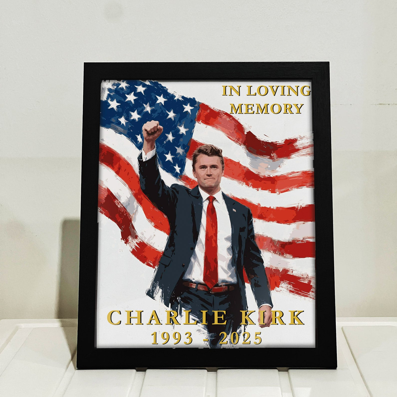 Charlie Kirk Merch In Loving Memory Charlie Kirk Picture Poster MAGA Gifts For Dad