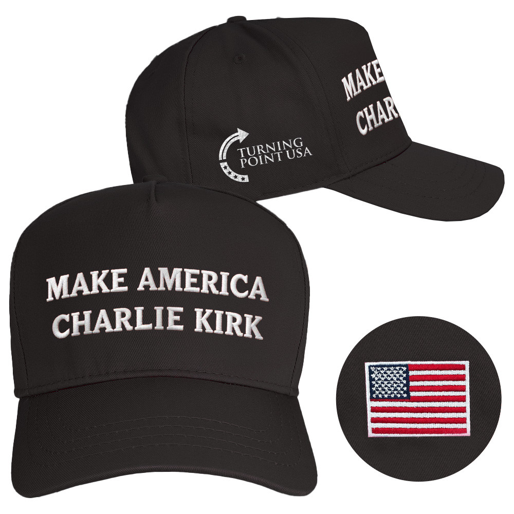 Charlie Kirk Merch Make America Charlie Kirk Hat Embroidered Turning Point USA Merch Dad Gifts