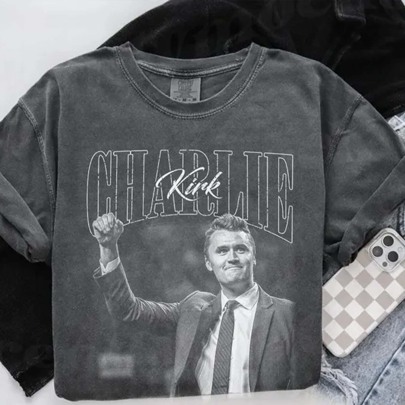Charlie Kirk Merch Memorial T-Shirt Justice For Charlie Kirk Tribute Shirt Gifts For Mom