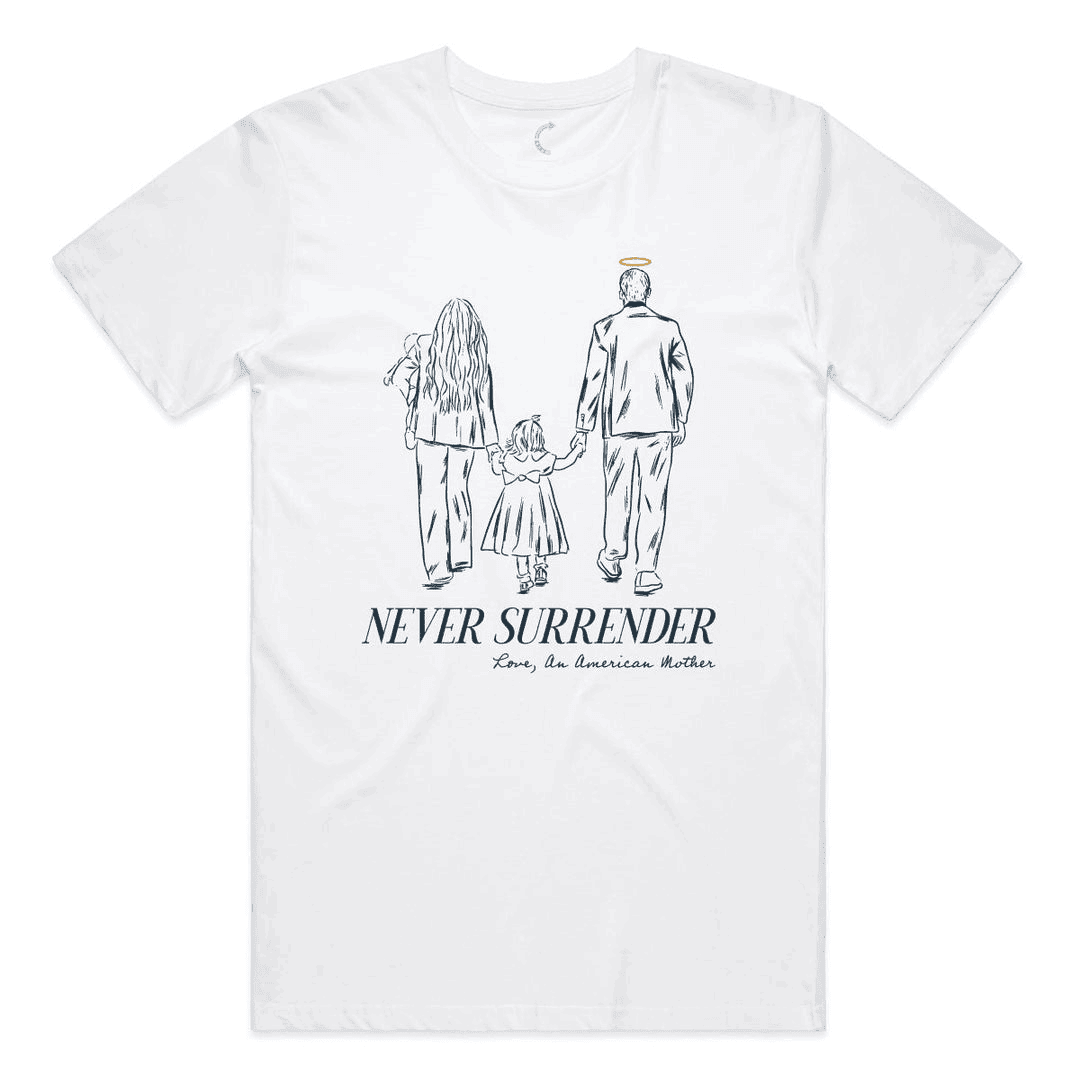 Charlie Kirk Merch Never Surrender Family Tribute T-Shirt RIP Charlie Kirk Shirt Gifts For Him Charlie Kirk Shirts for Sale