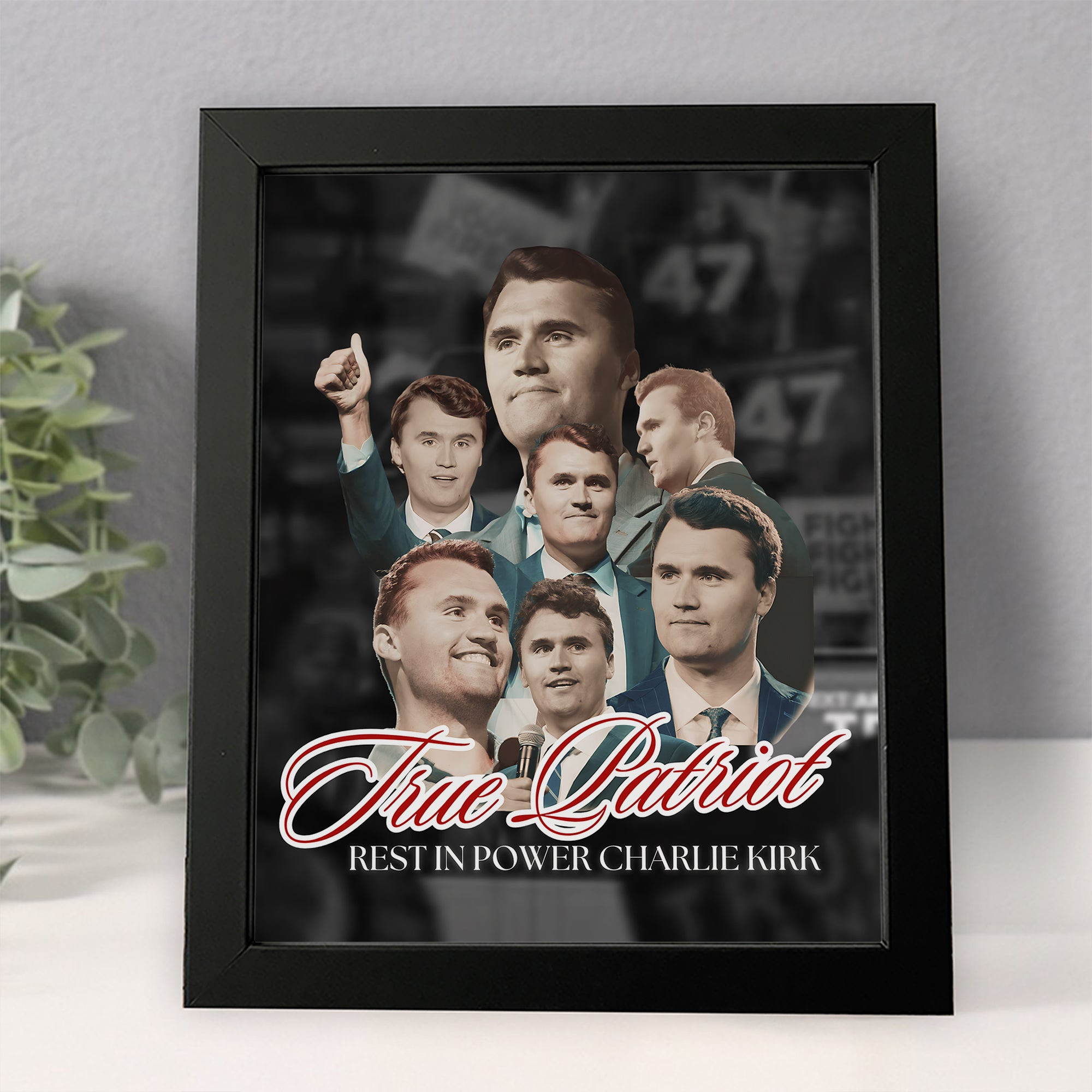 Charlie Kirk Merch Poster Rest In Power Charlie Kirk Unique CK 47 Memorial Gifts