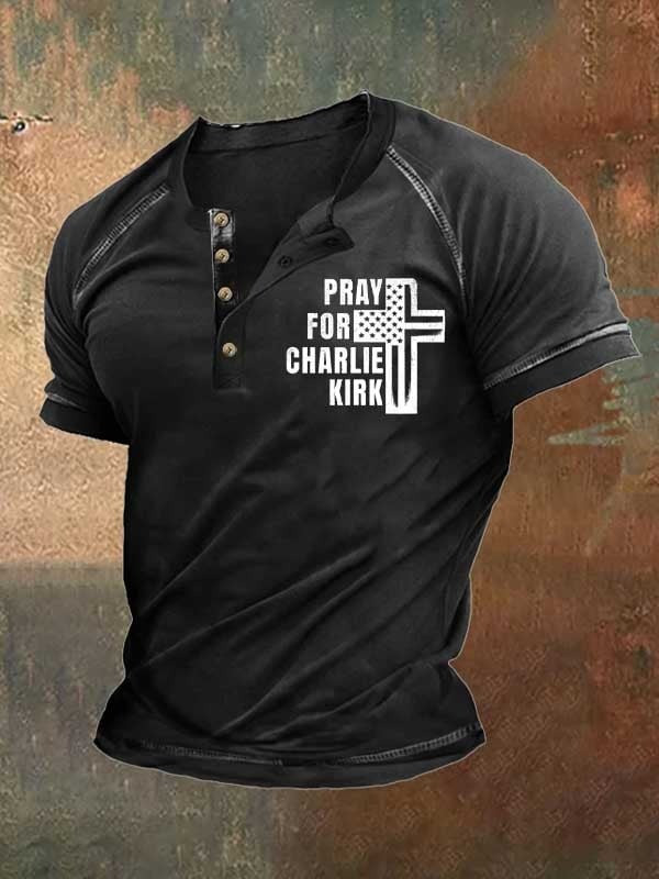 Charlie Kirk Merch Pray for Charlie Kirk Cross Christ T-Shirt Gifts For Patriots