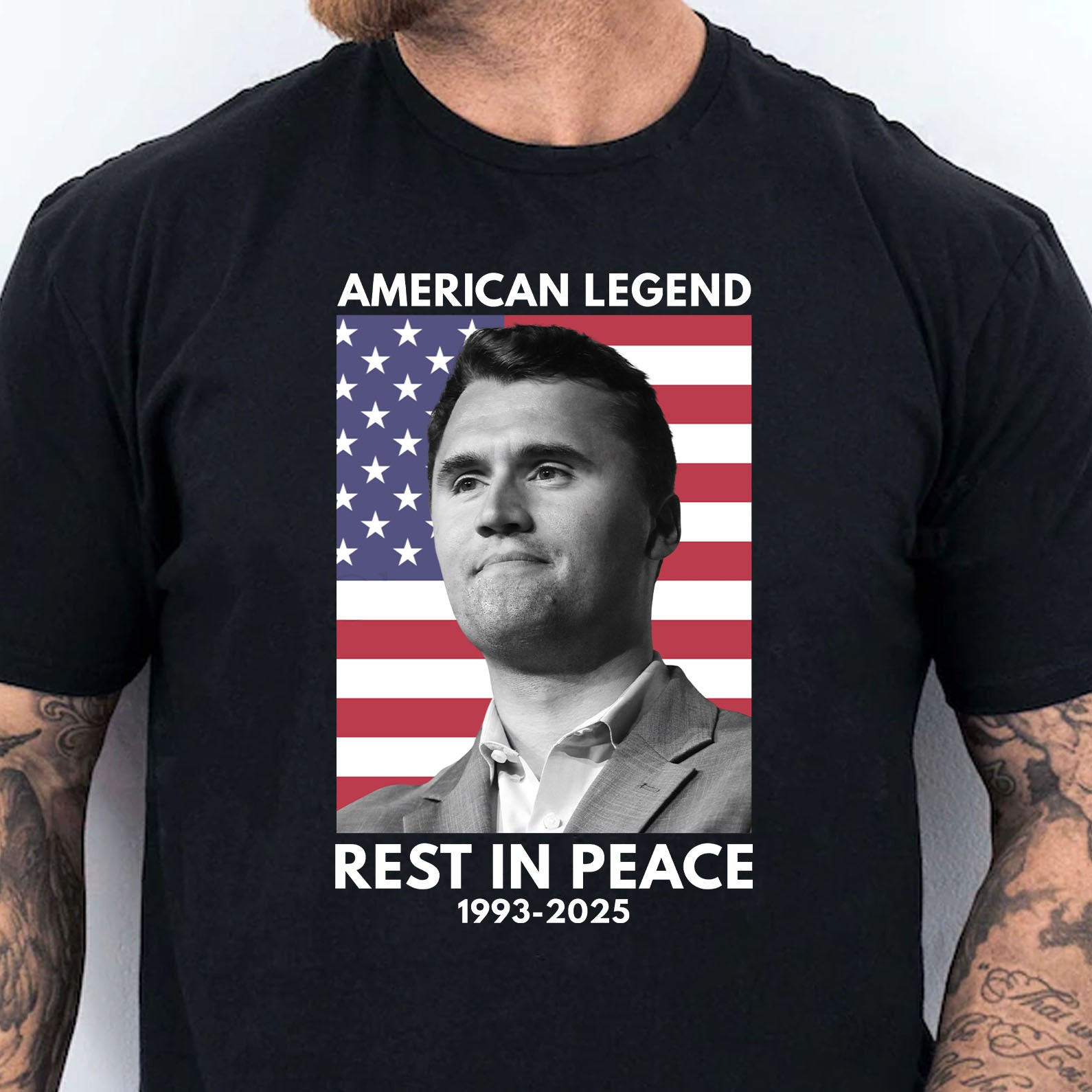 Charlie Kirk Merch Rest in Peace Charlie Kirk Shirt American Legend T-Shirt Gifts For Dad