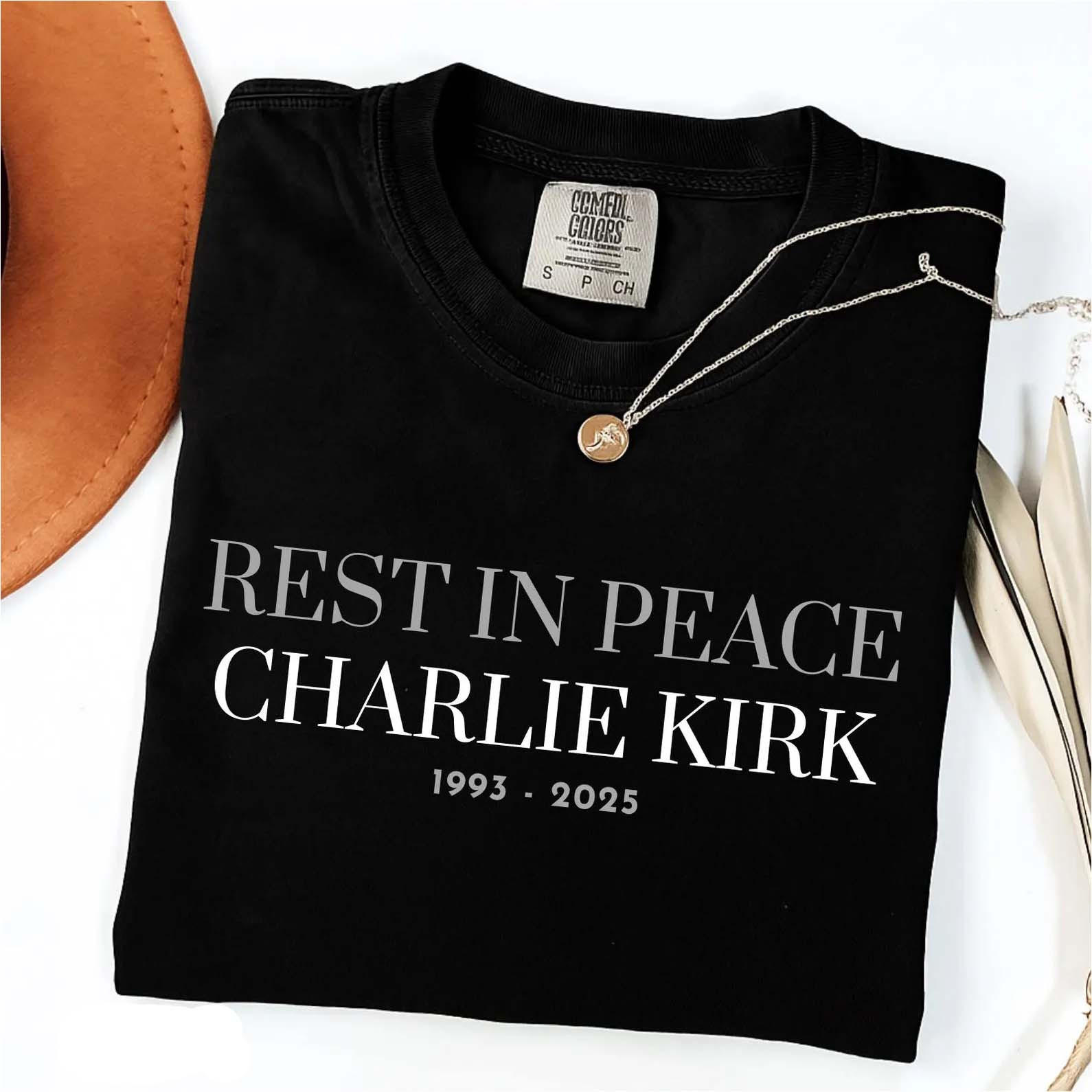 Charlie Kirk Merch Rest In Peace Charlie Kirk Shirt Trump T-Shirt Gifts For Republican