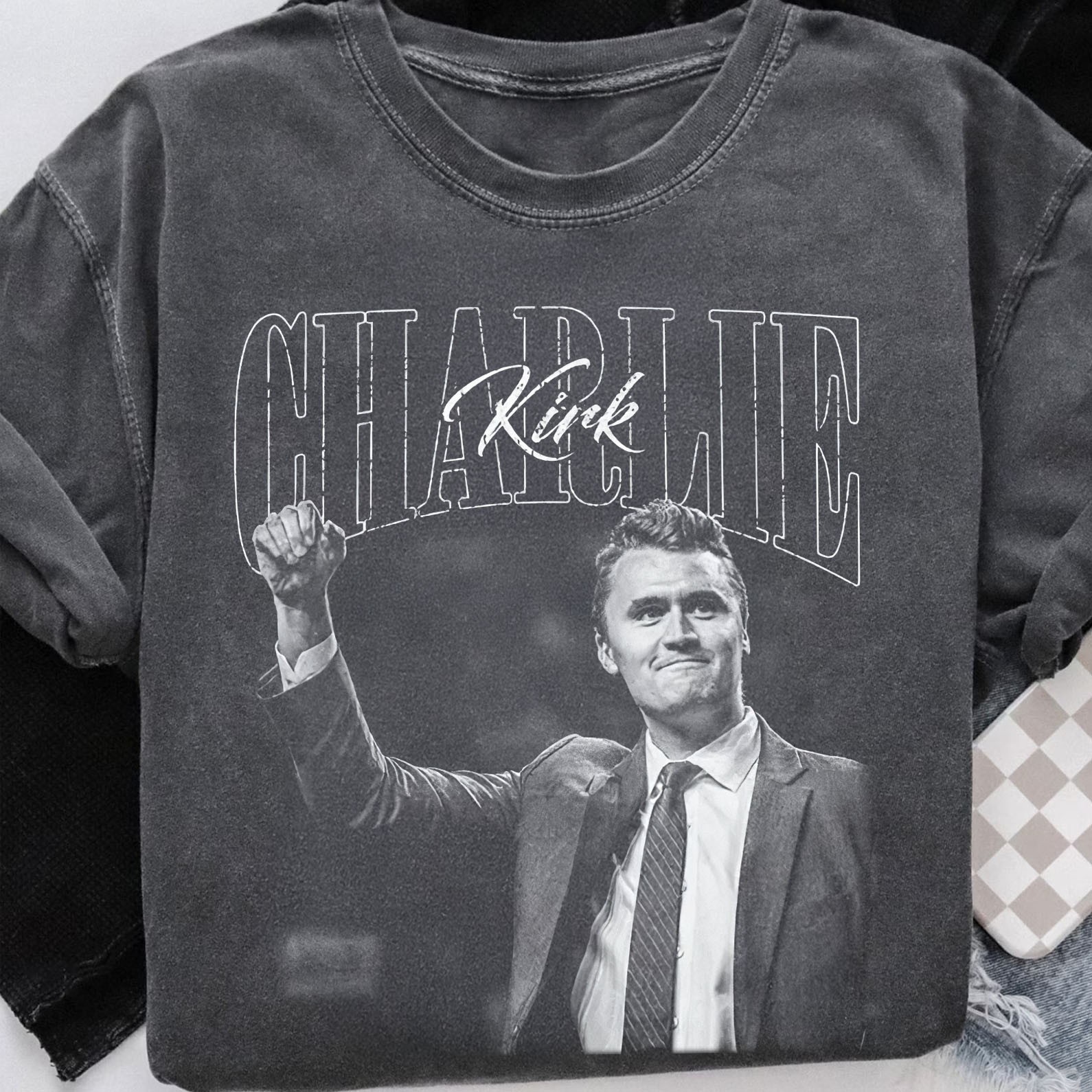 Charlie Kirk Merch RIP Charlie Kirk Shirt Patriotic T-Shirt Gifts For Father