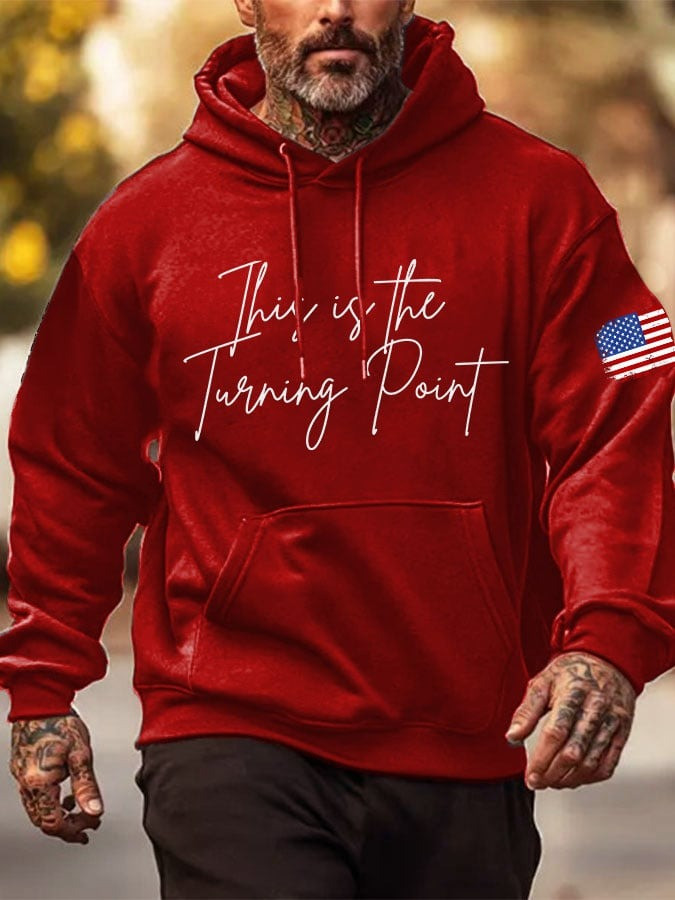 Charlie Kirk Merch This Is The Turning Point Hoodie Charlie Kirk Hoodie TPUSA Merch Dad Gifts