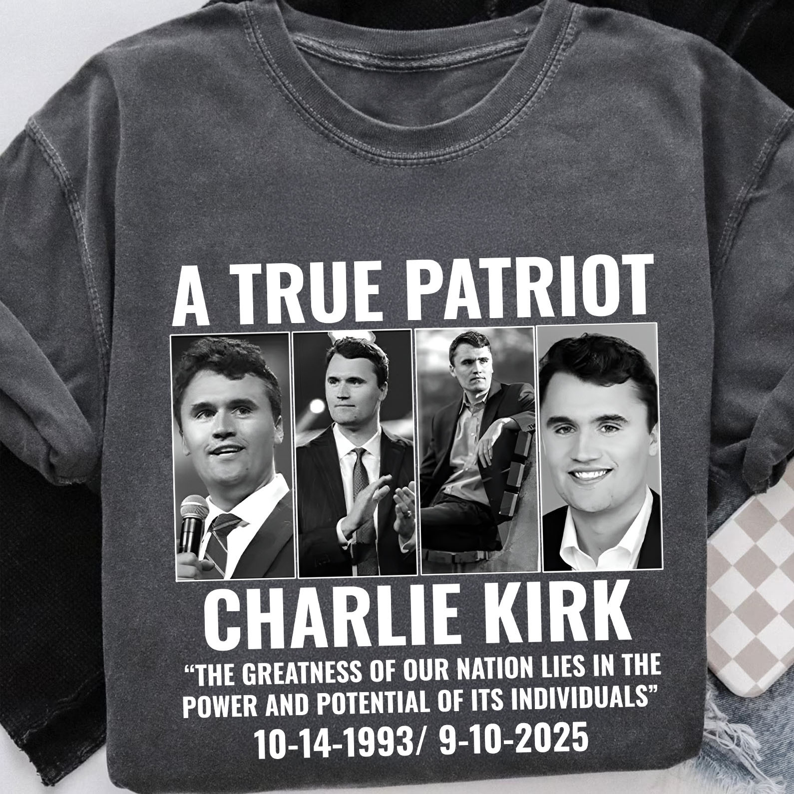 Charlie Kirk Merch True Patriot Charlie Kirk Shirt Republican T-Shirt Freedom Merch Gifts