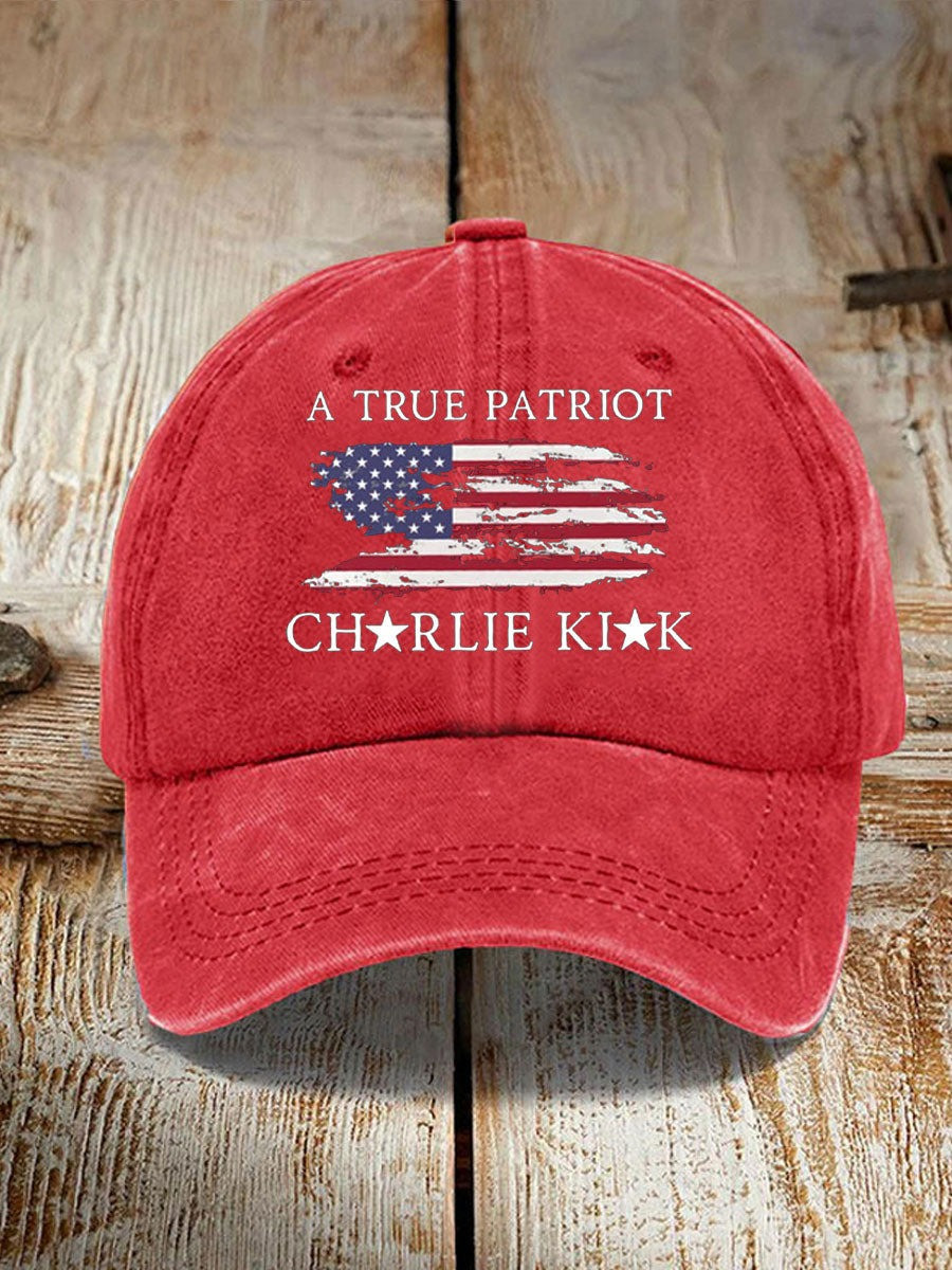 Charlie Kirk Merch UnisexTurning Point Flag Print Hat Gifts For Patriots