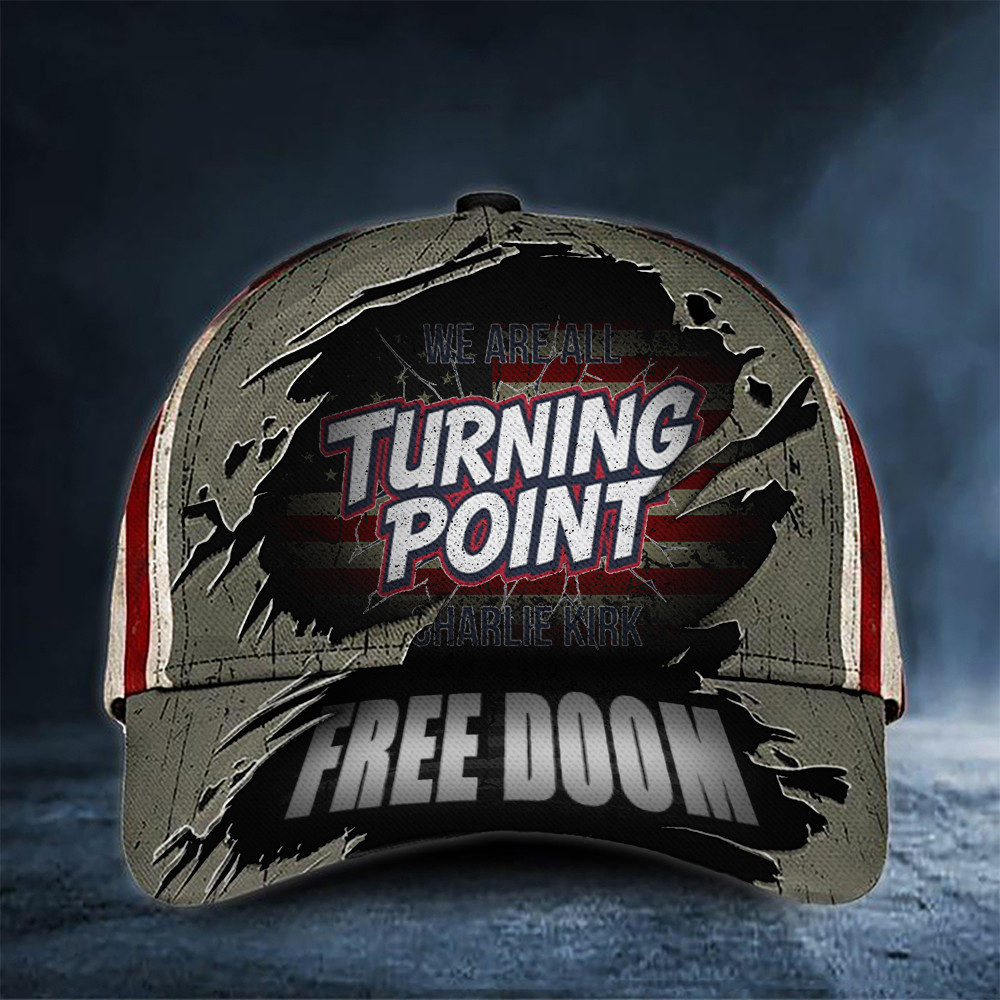 Charlie kirk Merch We Are All Turning Point Charlie Krik Free Dom US Cap