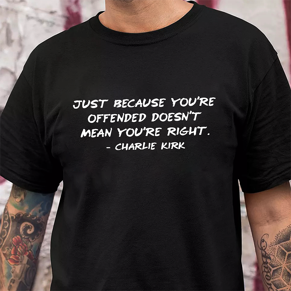 Charlie Kirk Minimalist Famous Quote Free Speech Conservative Political Truth Dark Shirt Gift for Patriots