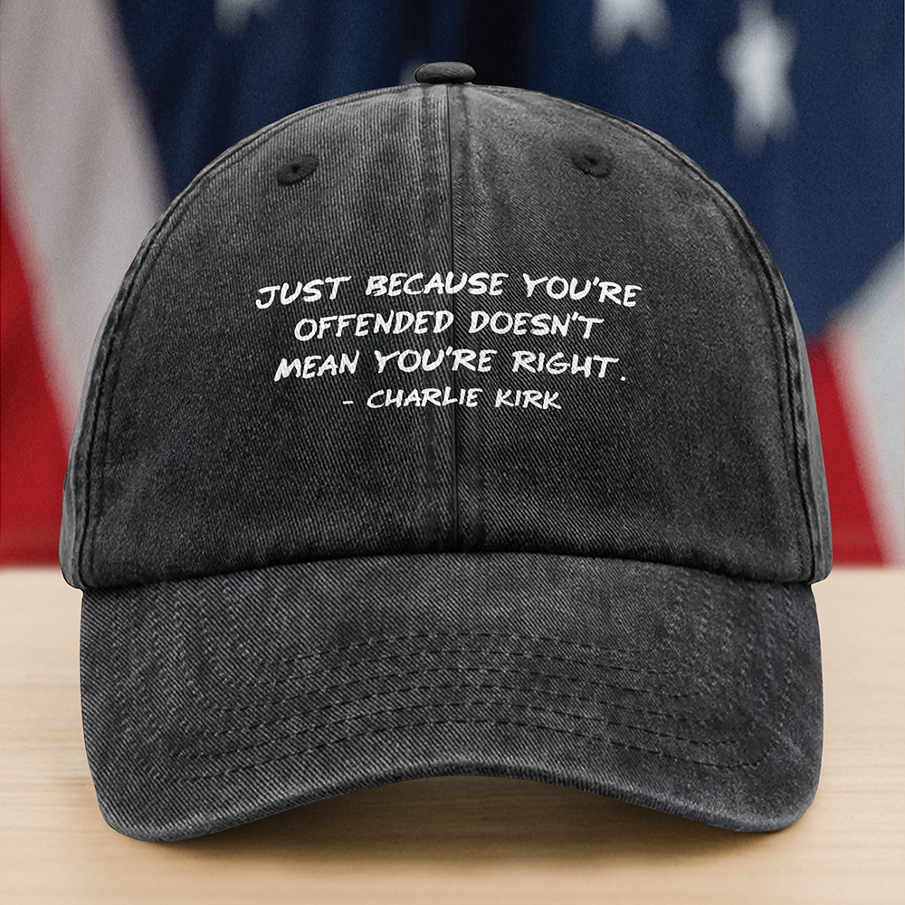 Charlie Kirk Minimalist Famous Quote, Free Speech Conservative Political Truth Washed Baseball Cap Patriot Heart