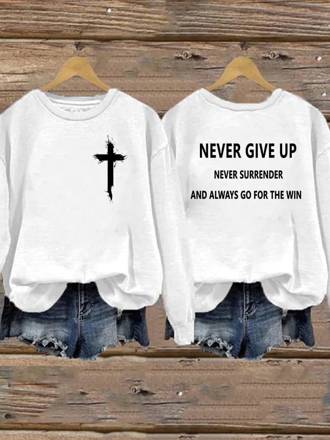 Charlie Kirk Never Give Up Sweatshirt Never Surrender Proud Charlie Kirk Apparel
