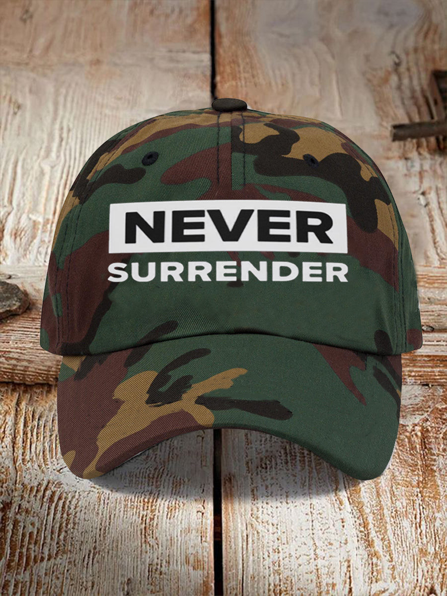 Charlie Kirk Never Surrender Baseball Camo Cap Charlie Kirk Commemorative Hat Gifts