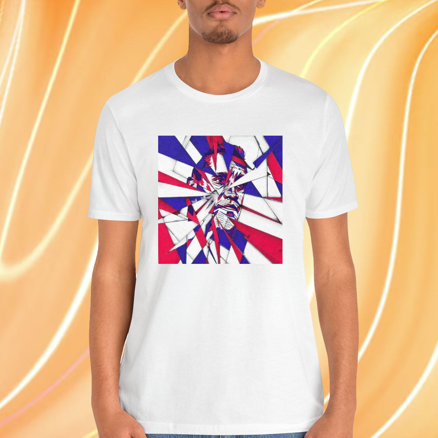 Charlie Kirk Patriotic Crystalline Mosaic T-Shirt