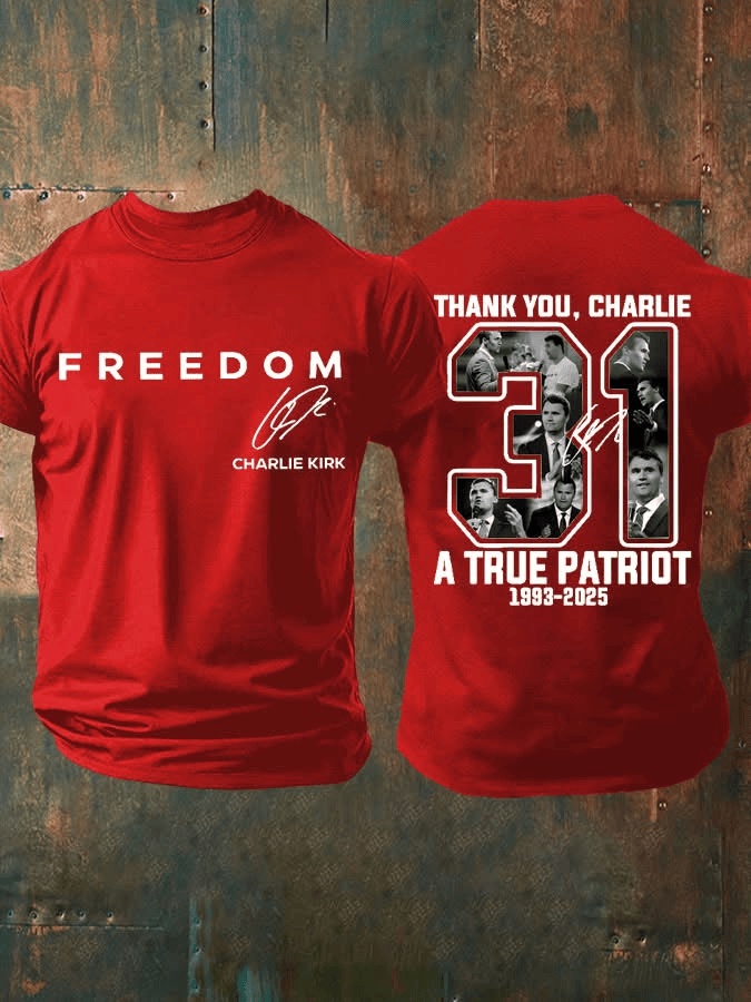 Charlie Kirk Red Freedom Shirt Justice for Charlie Kirk T-Shirt